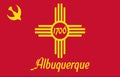 Glossy glass Flag of Albuquerque